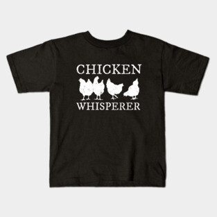 Funny Chicken Whisperer with Hen Silhouettes Kids T-Shirt