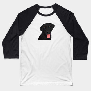 Adorable Black Lab Baseball T-Shirt