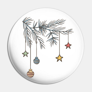 Classic Christmas: Retro Ornament Branch Pin