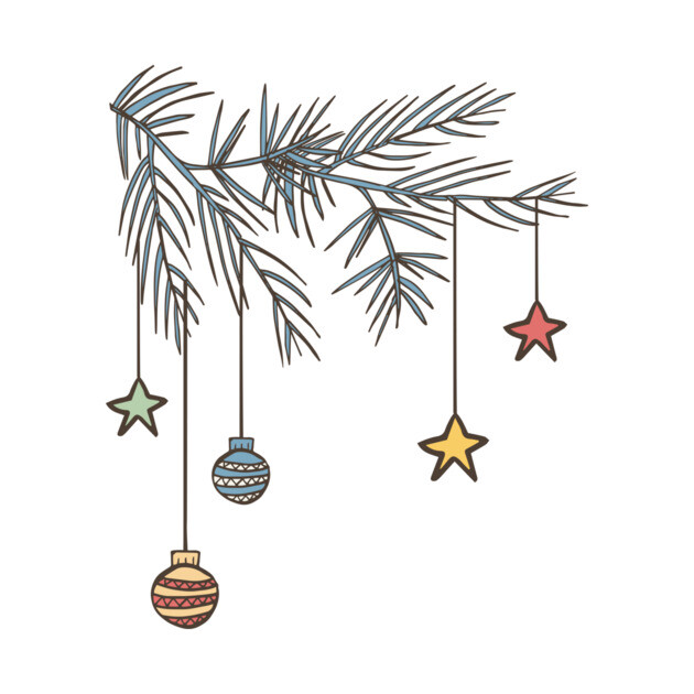 Classic Christmas: Retro Ornament Branch by SWON Design