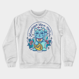 Maneki neko lucky cat Crewneck Sweatshirt