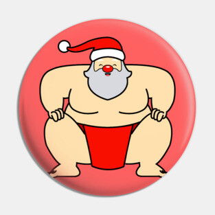 Sumo Santa Claus Pin