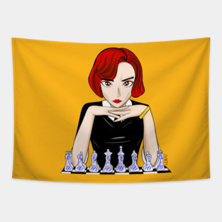 Beth the queen’s gambit in chessmaster Anya style Tapestry