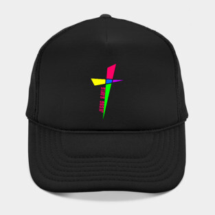 Colorful Cross - Jesus Saves Hat