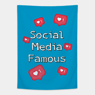 Social Media Famous Tapestry