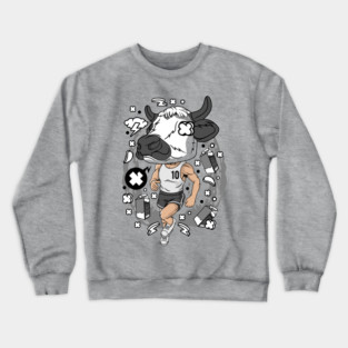 Athlete Cow Runner Crewneck Sweatshirt