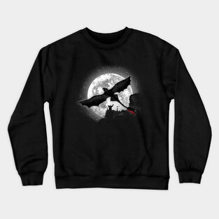 Moonlight Dragon Rider Crewneck Sweatshirt