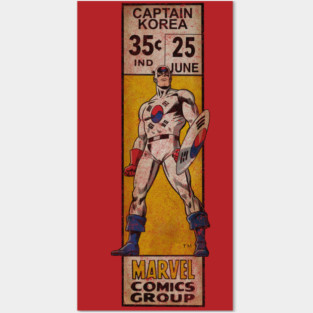 Captain Korea corner box Posters and Art