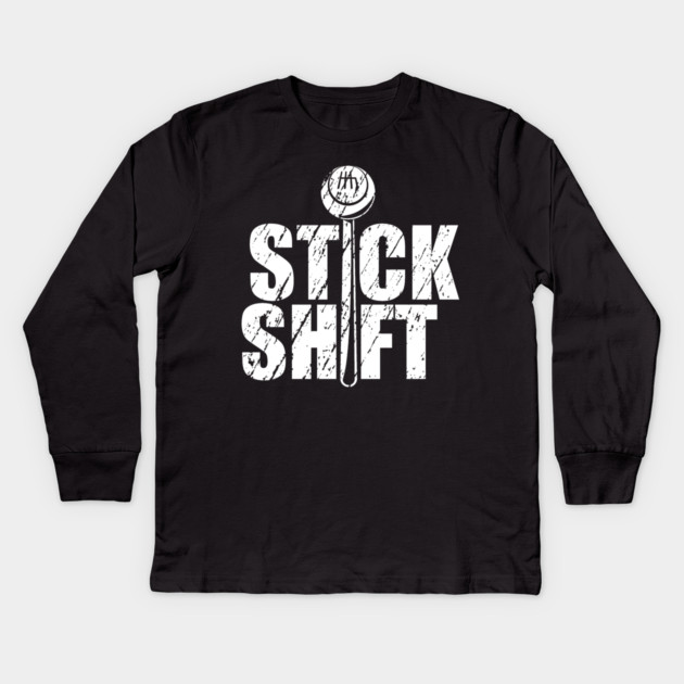 Stick Shift Kids Long Sleeve T-Shirt by enrynz