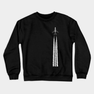 PLANE WITH CONTRAILS Crewneck Sweatshirt