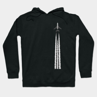 PLANE WITH CONTRAILS Hoodie