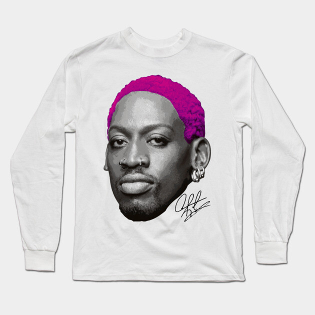 Rodman Dennis Rodman Vintage Chicago Bulls Long Sleeve T-Shirt