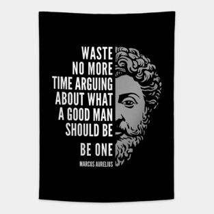 Marcus Aurelius Motivational Quote: A Good Man Tapestry