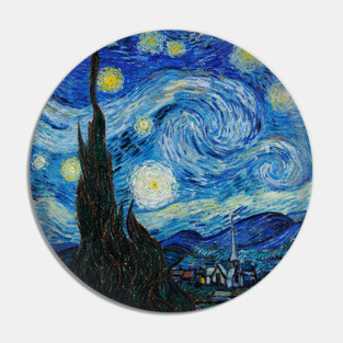 The Starry Night, Vincent Van Gogh, 1889 Pin