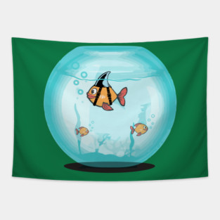 Goldfish Shark Tapestry