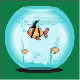 Goldfish Shark Posters and Art