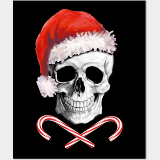 Skull christmas humor sweater Posters and Art
