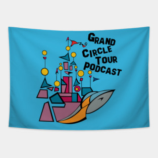 GCT Podcast Mask Blue Tapestry