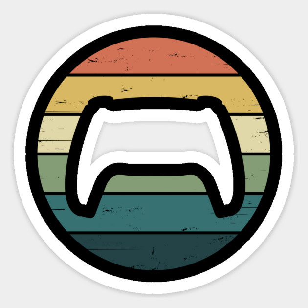 Retro Rainbow Video Game Console Controller for Gamer Sticker by cottoncanvas