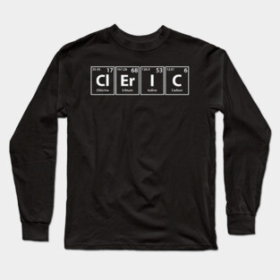 Cleric (Cl-Er-I-C) Periodic Elements Spelling Long Sleeve T-Shirt
