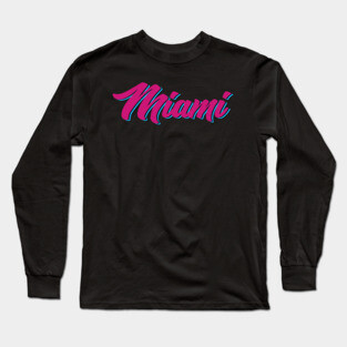 MIAMI VICE ON BLACK Long Sleeve T-Shirt