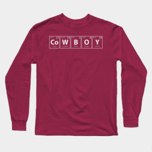 Cowboy (Co-W-B-O-Y) Periodic Elements Spelling Long Sleeve T-Shirt
