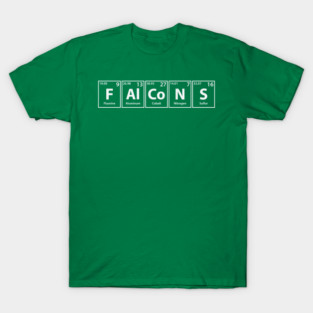 Falcons (F-Al-Co-N-S) Periodic Elements Spelling T-Shirt