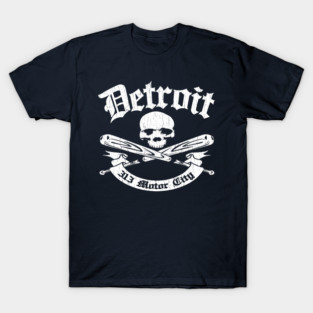 Detroit 313 Motor City (vintage distressed look) T-Shirt