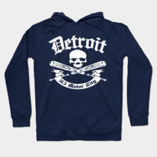 Detroit 313 Motor City (vintage distressed look) Hoodie