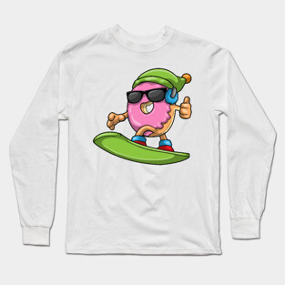 Donut Snowboarding Snowboard Sunglasses Long Sleeve T-Shirt