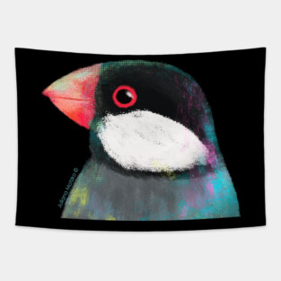 Java Sparrow Bird Tapestry