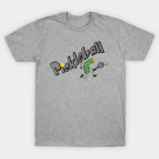 Funny Pickle Playing Pickleball T-Shirt