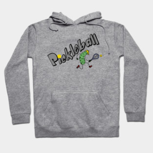 Funny Pickle Playing Pickleball Hoodie
