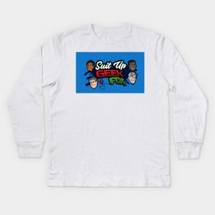 Suit Up Geek Fix Kids Long Sleeve T-Shirt