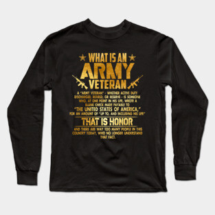 What's an Army Veteran Gold Foil Effect Long Sleeve T-Shirt