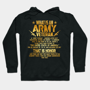 What's an Army Veteran Gold Foil Effect Hoodie