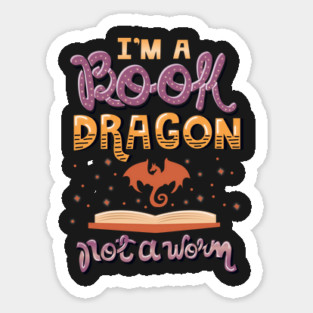 Book Dragon Sticker