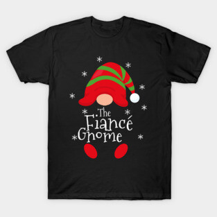 Fiance Gnome Engaged Couples Christmas T-Shirt