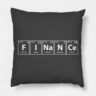 Finance (F-I-Na-N-Ce) Periodic Elements Spelling Pillow