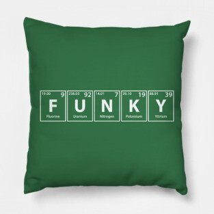 Funky (F-U-N-K-Y) Periodic Elements Spelling Pillow