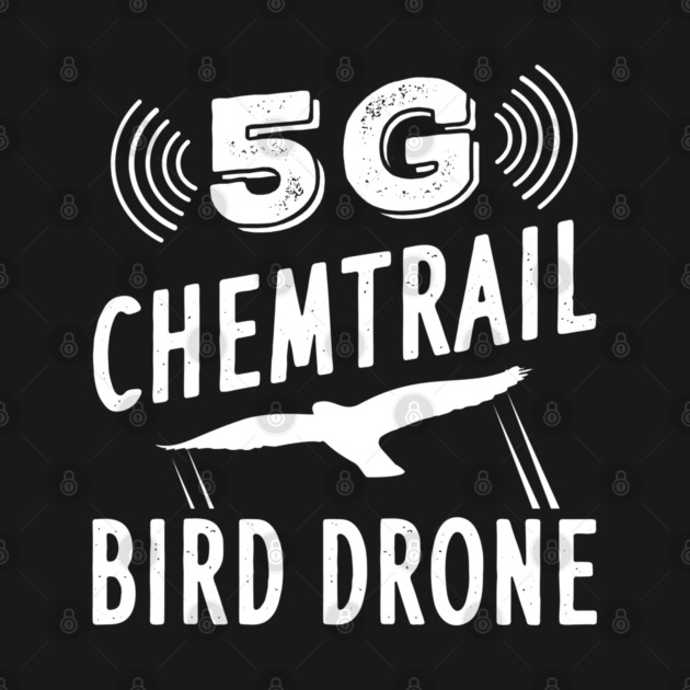 Chemtrail conspiracy theory 5G bird drone by plaicetees