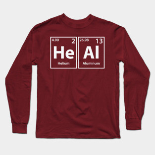Heal (He-Al) Periodic Elements Spelling Long Sleeve T-Shirt