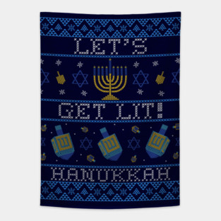 Let's Get Lit! Ugly Sweater Tapestry