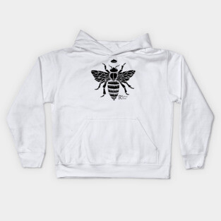 Queen Bee in Black Kids Hoodie