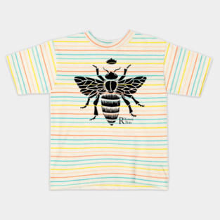 Queen Bee in Black Kids T-Shirt