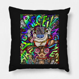 Ren and Stimpy Fan Art - Are You Receiving Me? by Vagabond The Artist Pillow