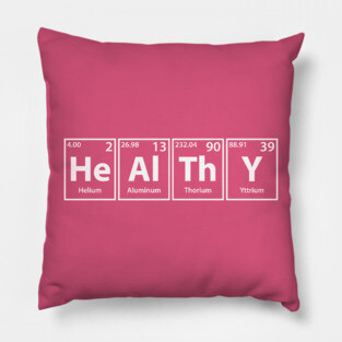Healthy (He-Al-Th-Y) Periodic Elements Spelling Pillow