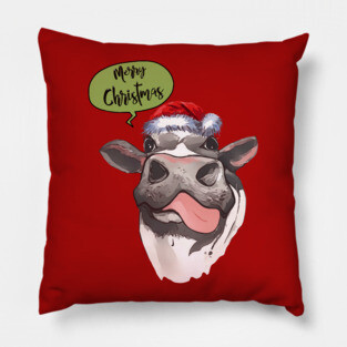 Christmas sweater cow christmas Pillow