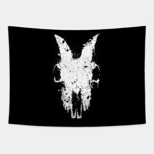 Goat Skull Graffiti Tapestry