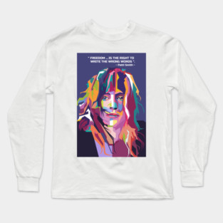 Best quotes from Patti Smith in WPAP Long Sleeve T-Shirt
